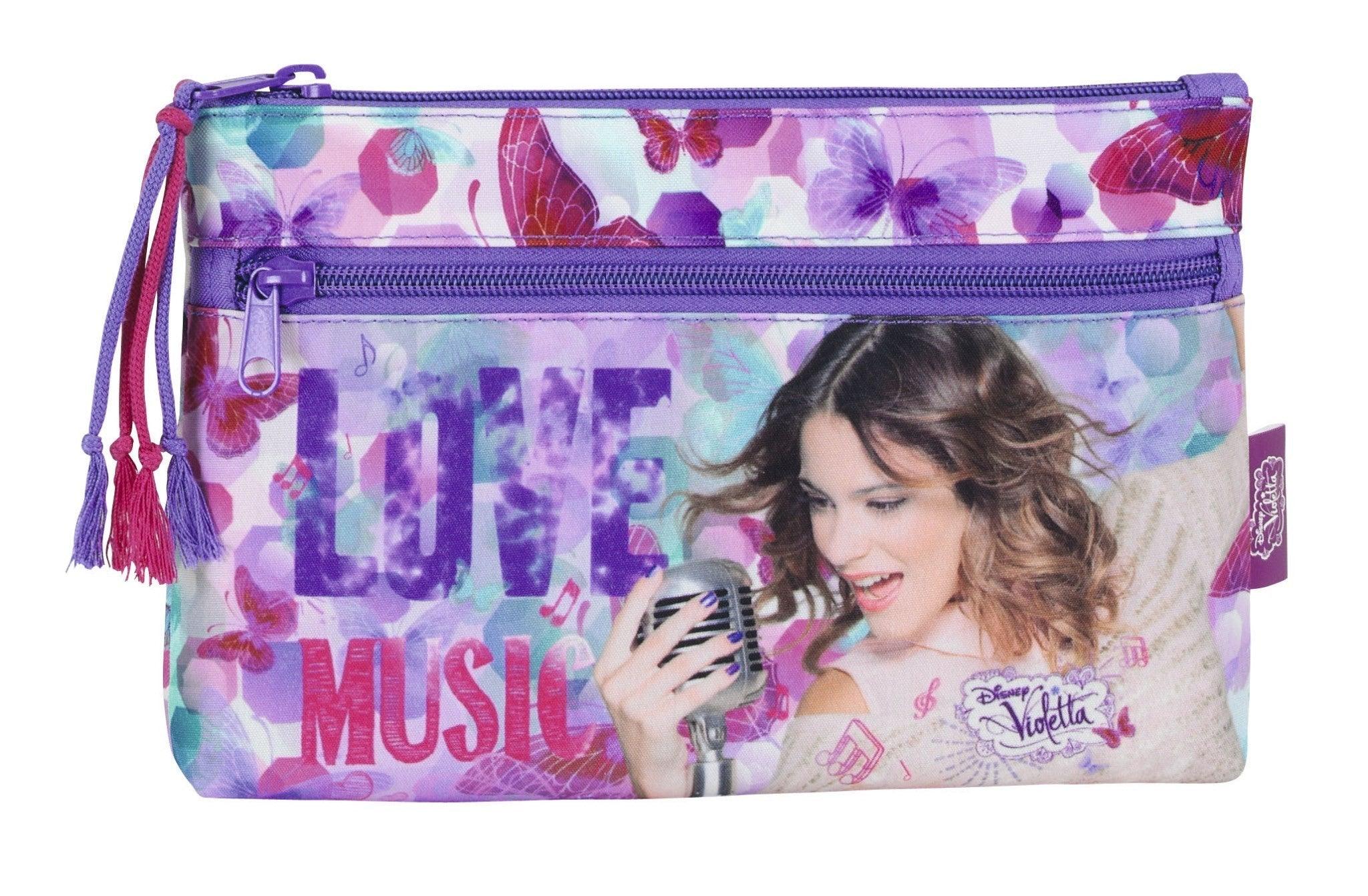 Penar simplu 2 fermoare colectia Violetta Butterflies 23 cm - Nitzi.ro