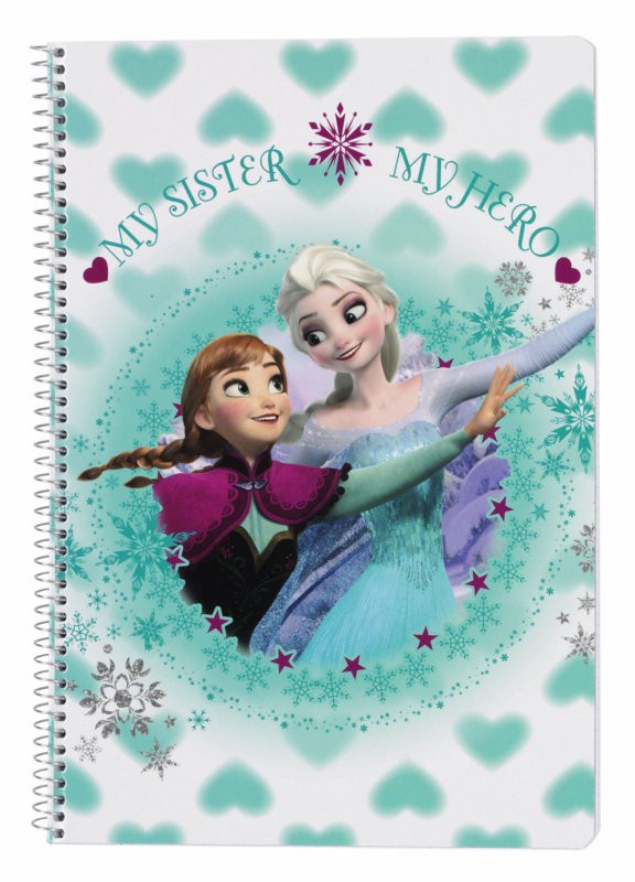 Caiet cu spira A4-80 de file colectia Frozen Ice Disney