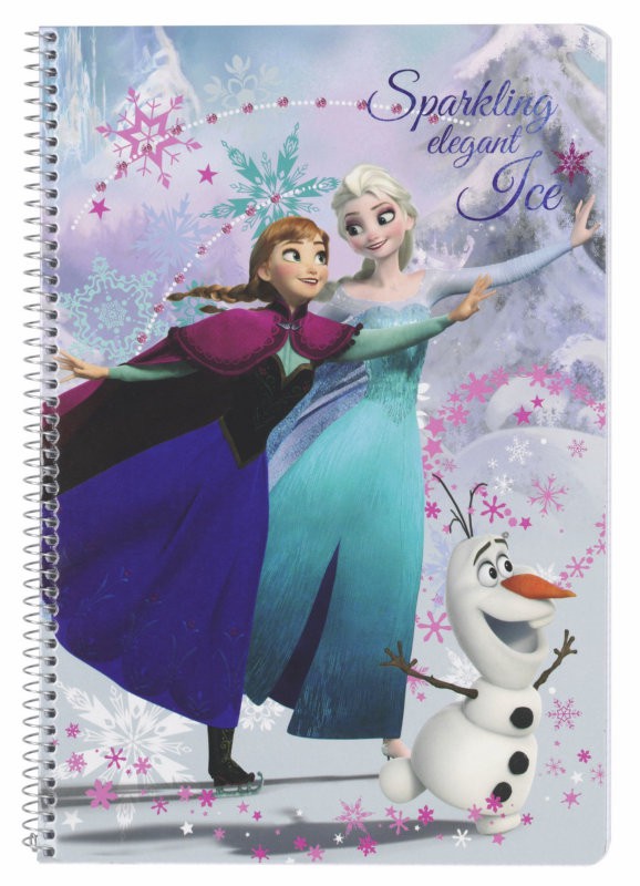 Caiet cu spira A4-80 de file colectia Frozen Ice Disney