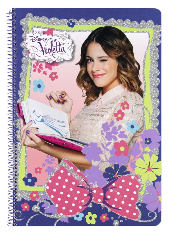 Caiet cu spira A4-80 de file colectia Violetta Flowers