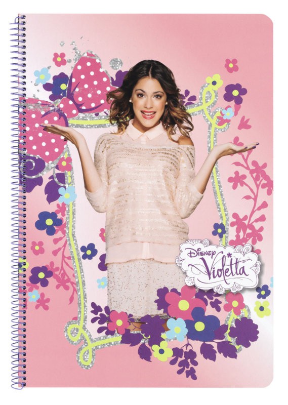 Caiet cu spira A4-80 de file colectia Violetta Flowers