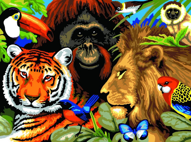 Pictura pe numere juniori - Safari
