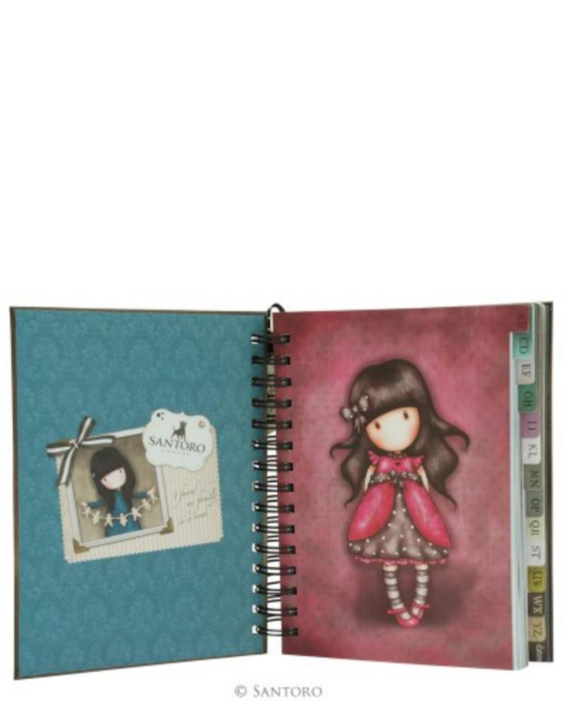 Agenda telefonica cu spira Gorjuss - Family in a Book