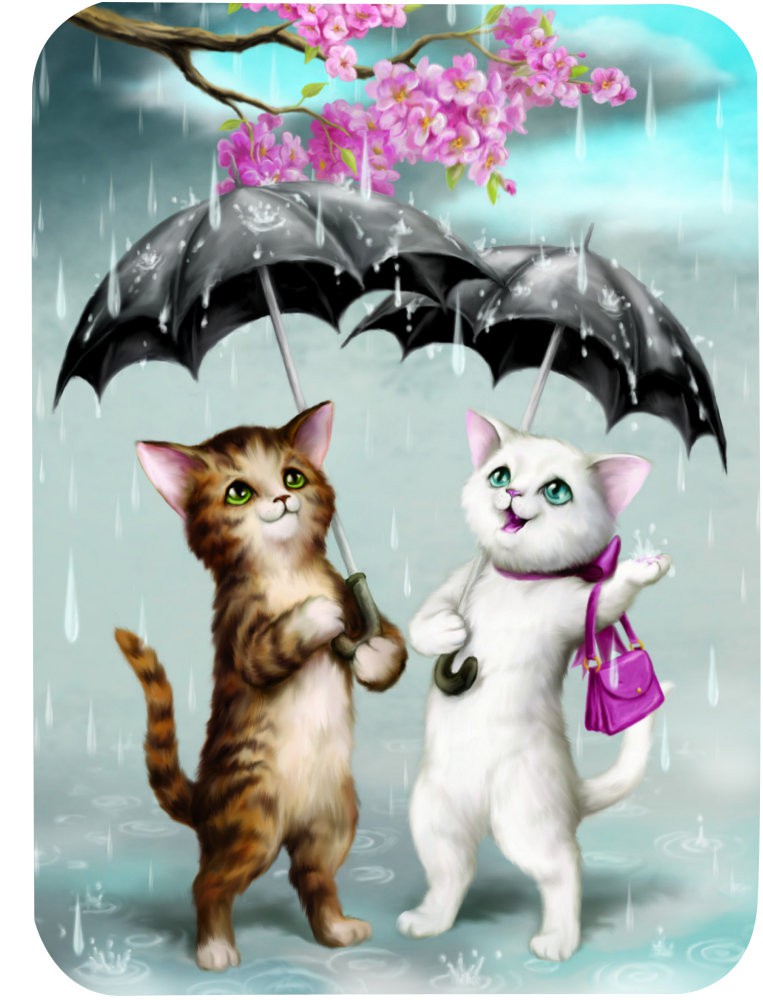 Felicitare Eclectic - Raining Cats