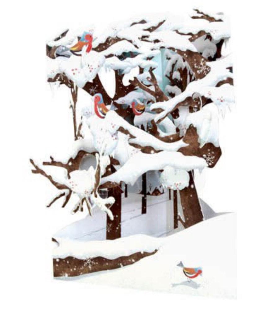 Felicitare de iarna 3D Swing Cards - Iarna in padure - Nitzi.ro