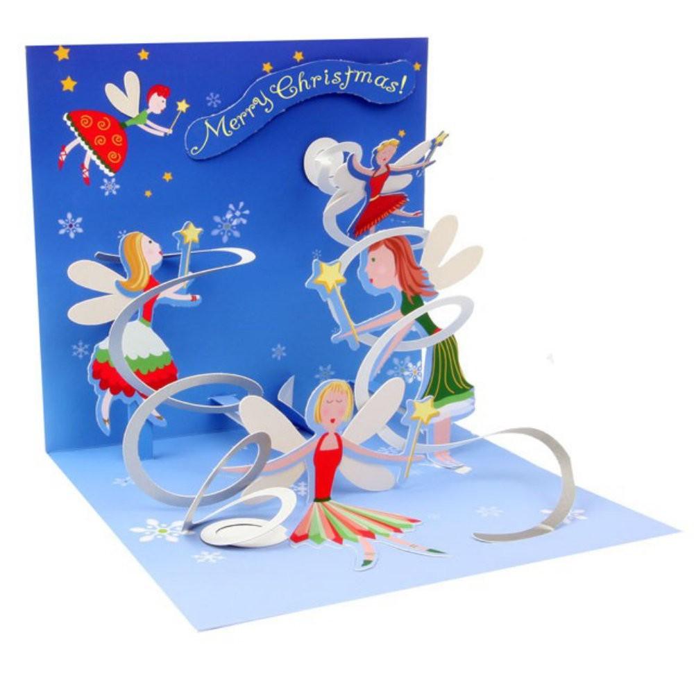 Felicitare 3D pentru iarna - Zanele iernii - Nitzi.ro