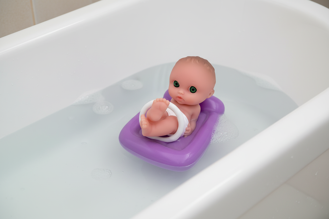 Jucării pentru baie, bebeluși, folosite în timpul băiței pentru un plus de confort
