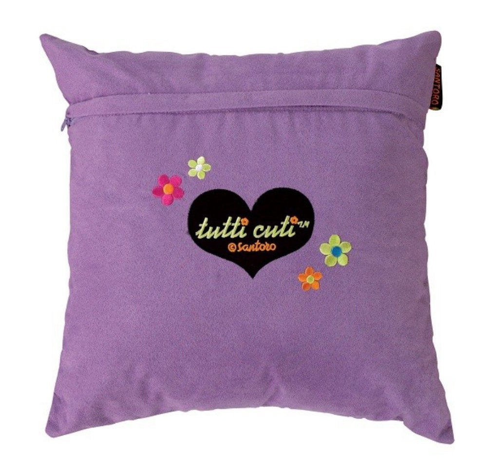 Perna decorativa Tutti Cuti din catifea lila