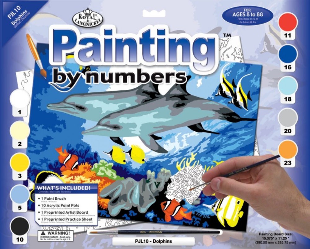 Pictura pe numere juniori - Delfini