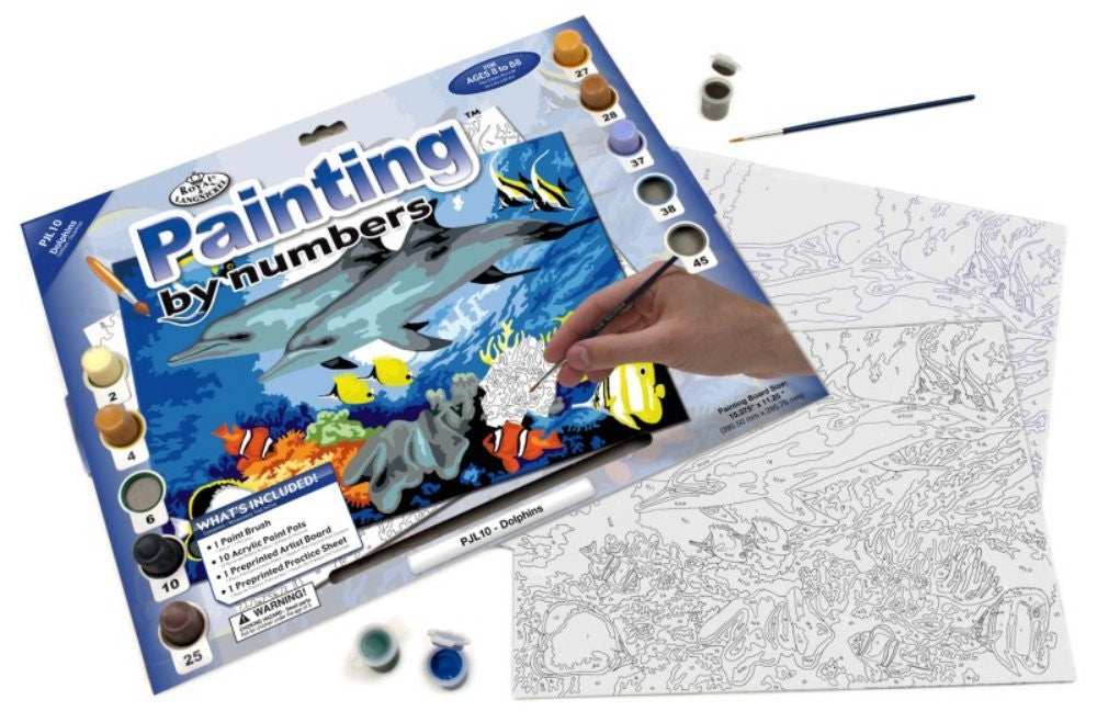 Pictura pe numere juniori - Delfini