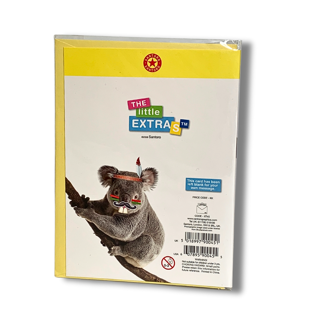 Felicitare umoristica cu abtibilduri-koala-pentru prieteni