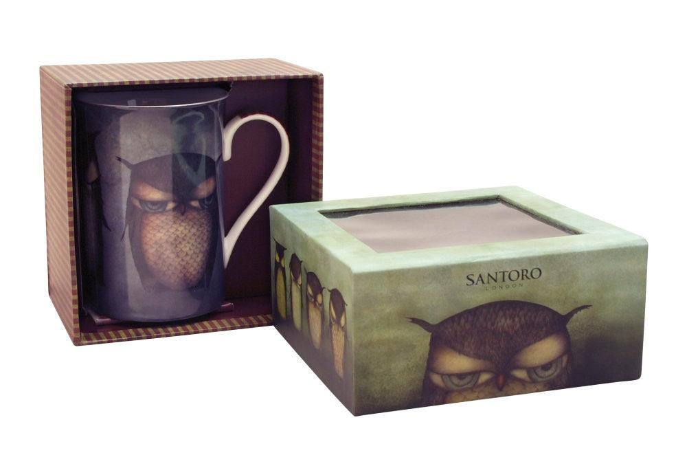 Cana portelan Grumpy Owl - Nitzi.ro
