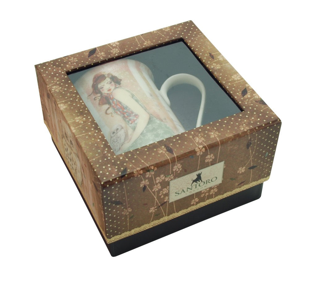 Cana Mademoiselle Snow inalta din portelan