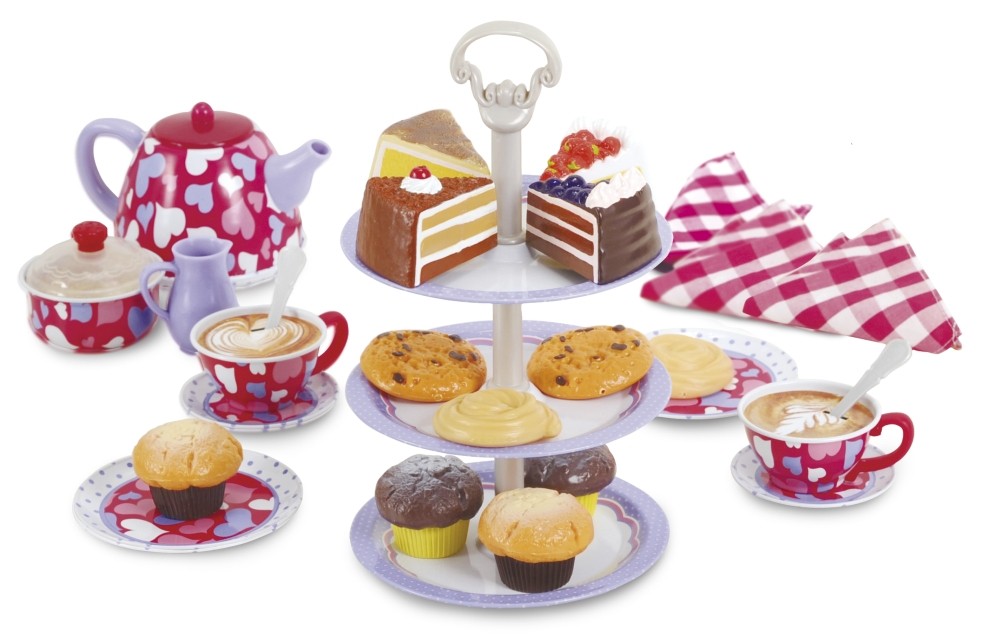 Jucărie de rol set desert 28 piese din plastic și metal