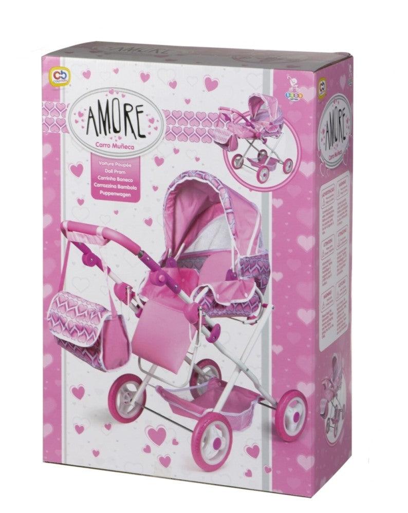 Carucior roz Landou 4in1 papusi 40x58 cm - Nitzi.ro
