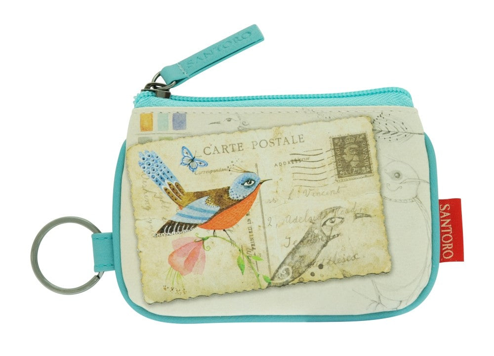 Eclectic portofel breloc Watercolour Birds