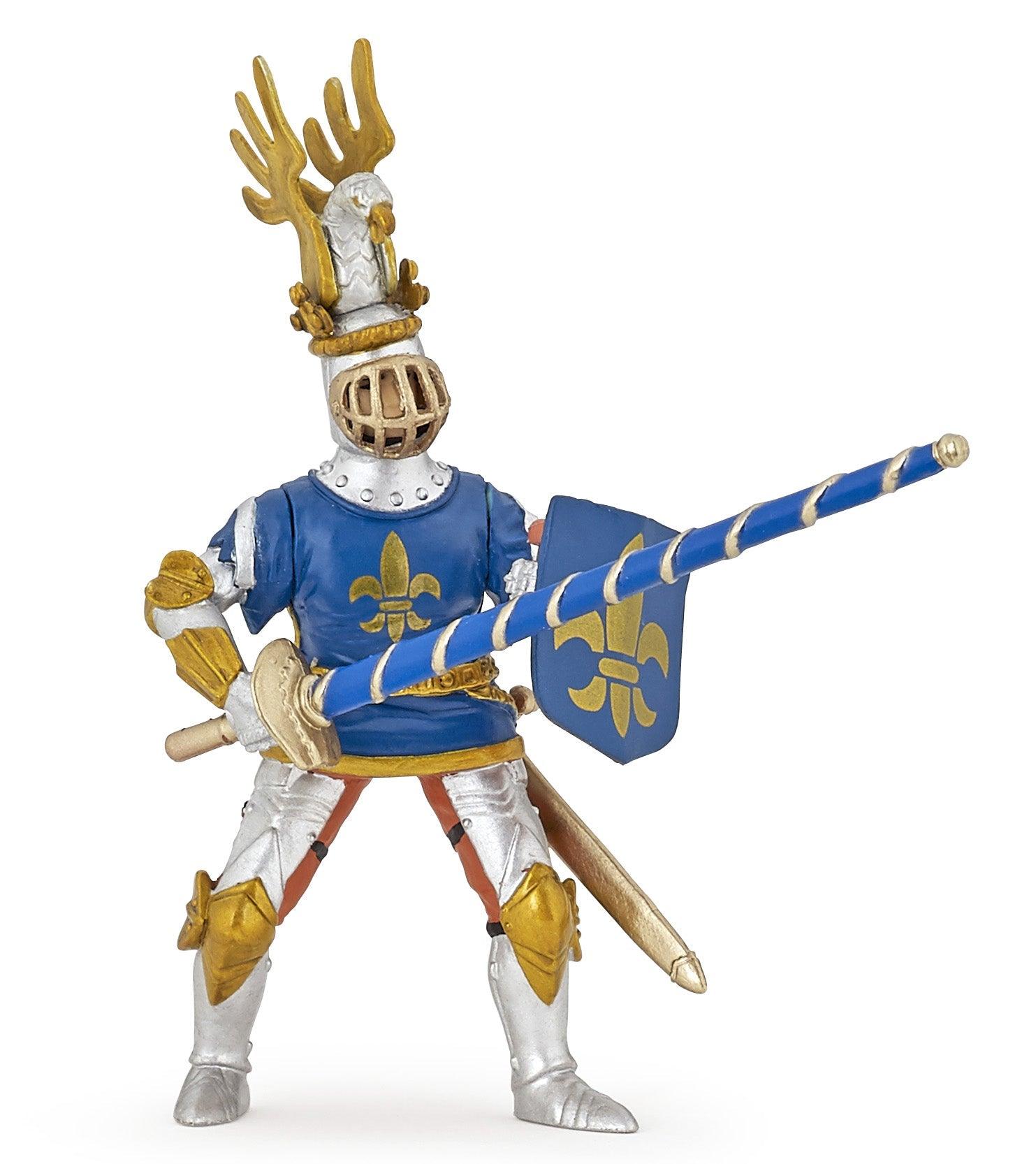 Figurina Papo-Cavaler Crin albastru - Nitzi.ro