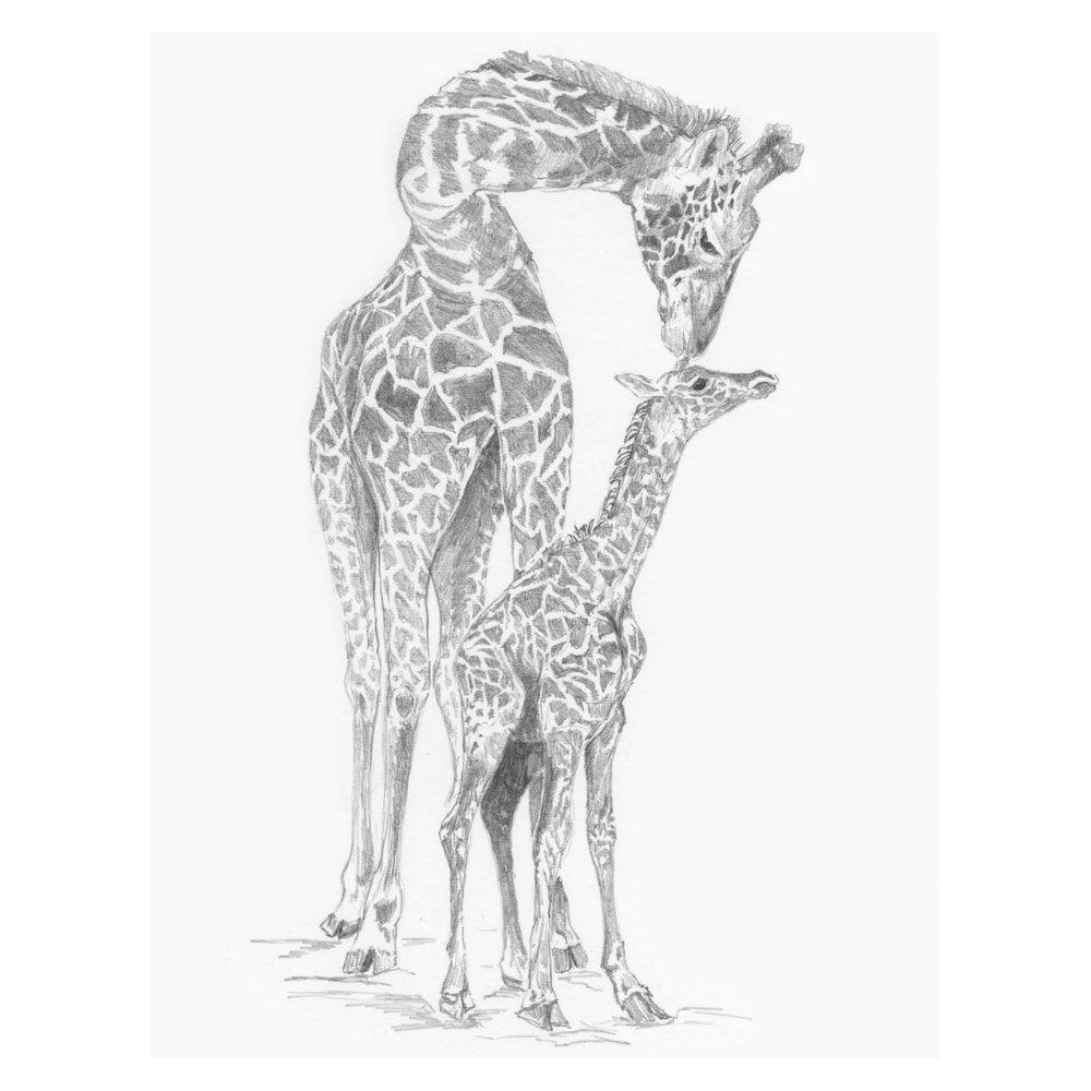 Crochiu incepatori-Girafa cu pui 22x29 cm - Nitzi.ro