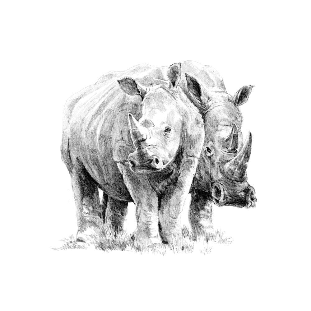 Crochiu incepatori-Rinoceri 22x29 cm - Nitzi.ro