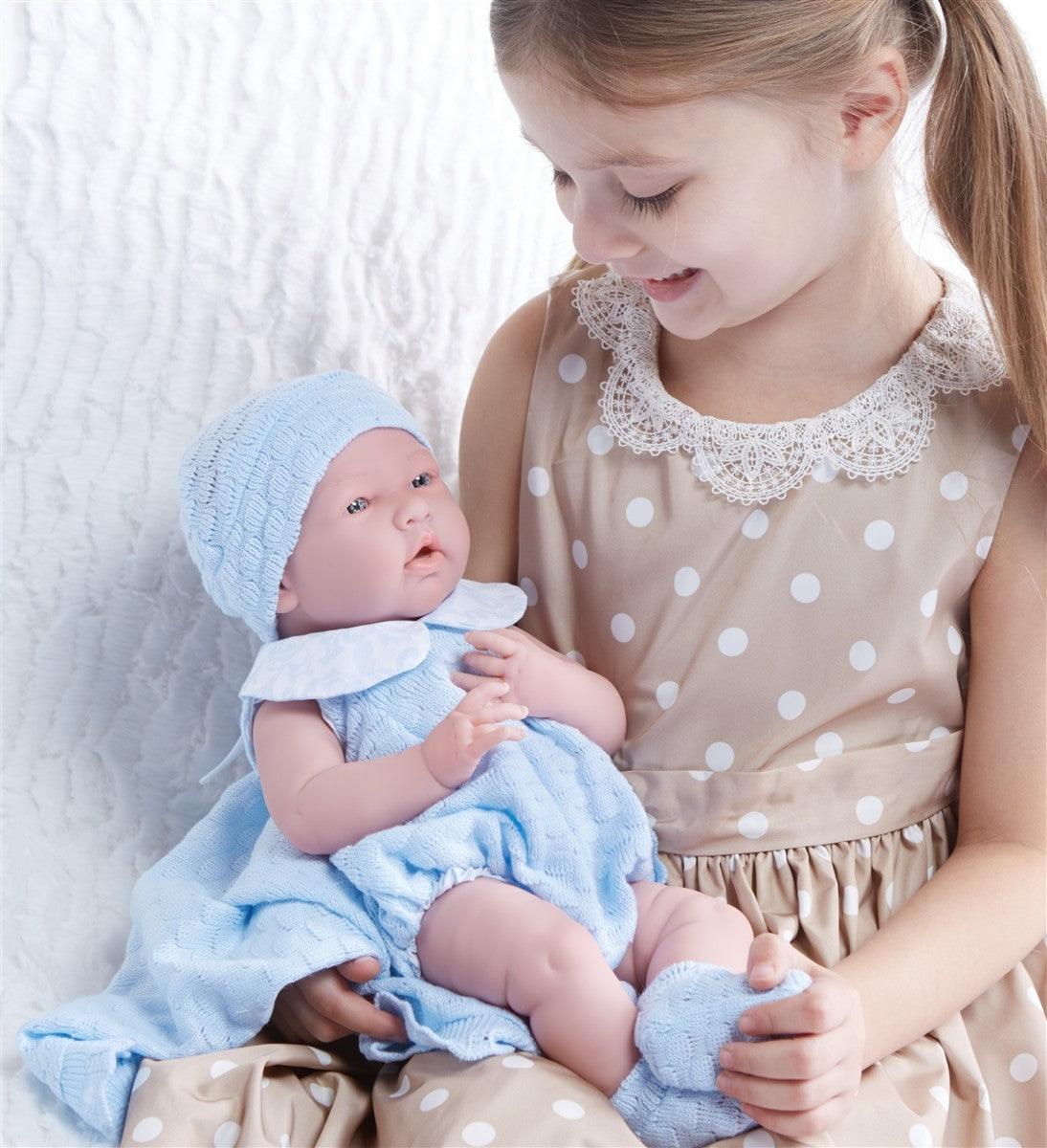 Jucarie bebe nou-nascut baiat 38cm cu trusou - Nitzi.ro