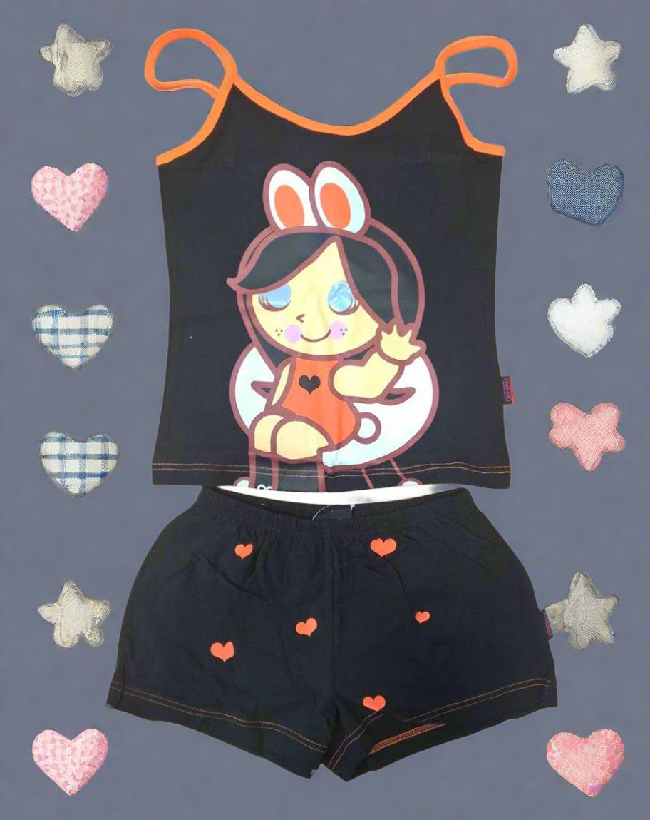 set maiou si pantaloni scurt ccccccfete cu tutti cuti varste 6-10 ani