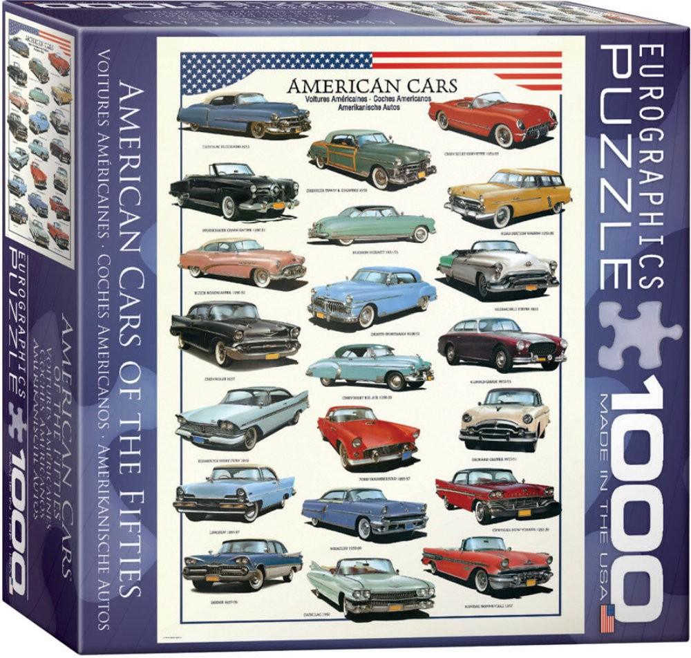 Puzzle 1000 piese - Masini Americane din 1950 - Nitzi.ro