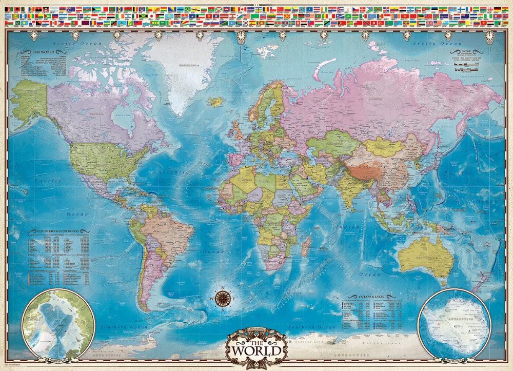 Puzzle 1000 piese Map of the World