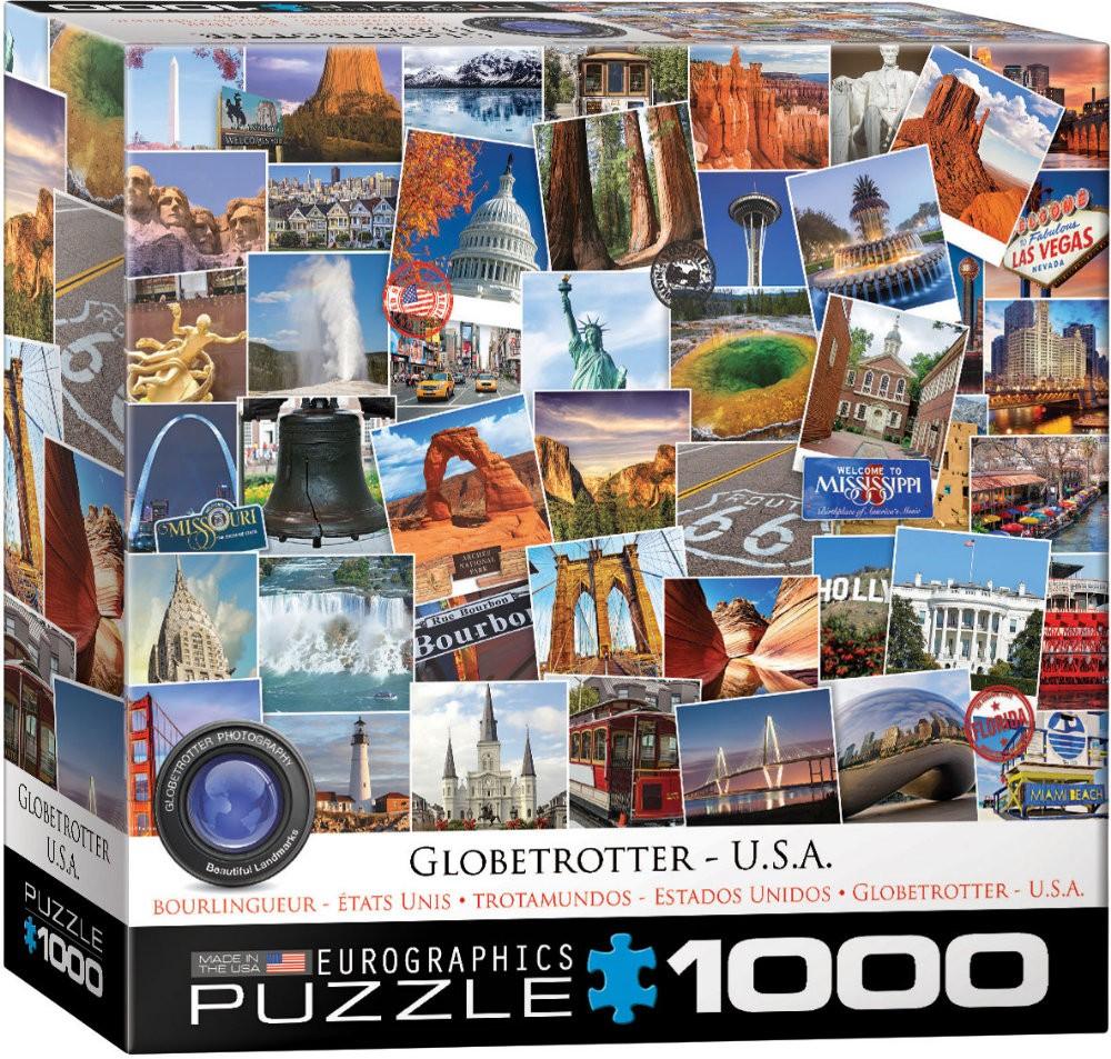 Puzzle 1000 piese Globetrotter USA