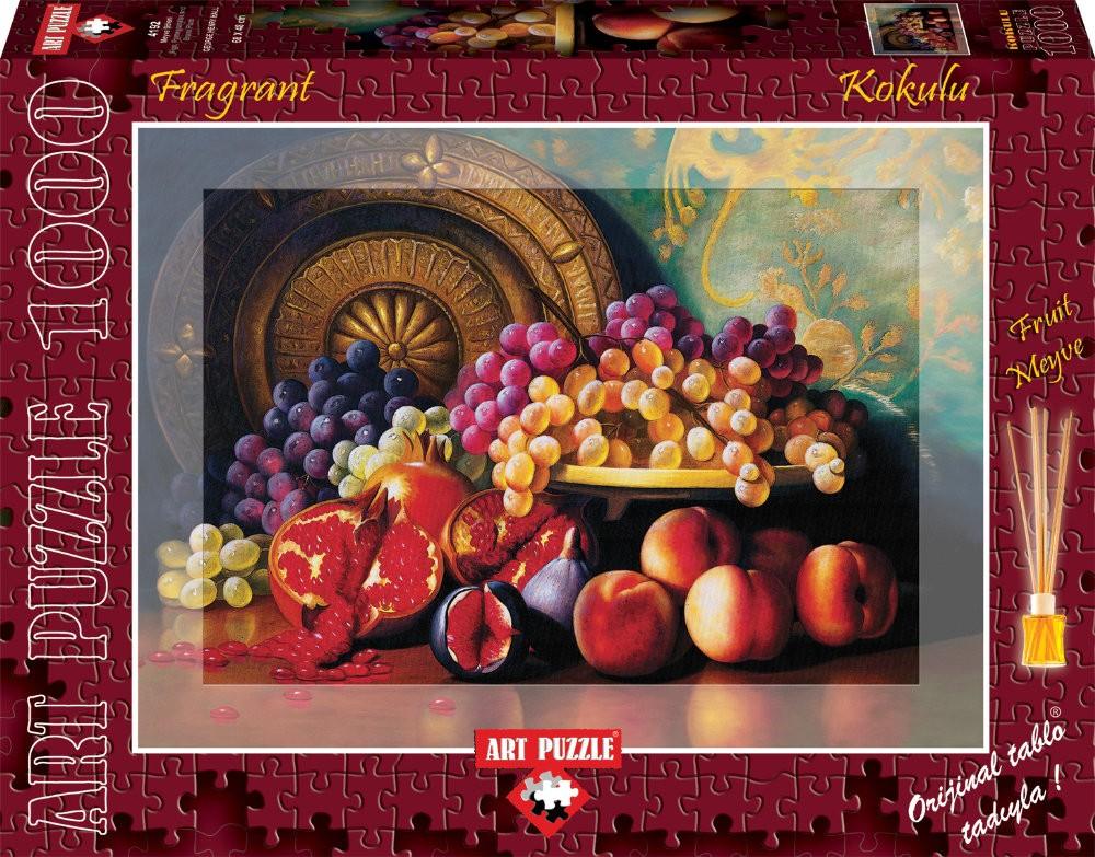 Puzzle 1000 piese - Parfumat - Figs pomegranates and brass plate - Nitzi.ro