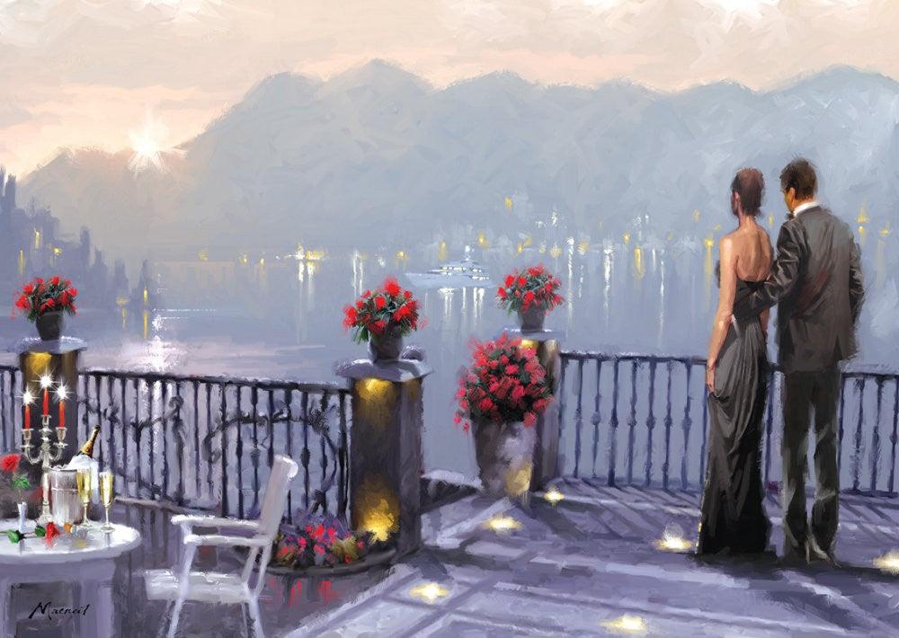 Puzzle 1000 piese - Lake Cafe - RICHARD MACNEIL - Nitzi.ro