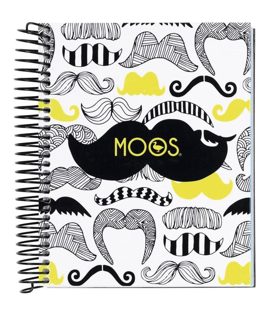 Agenda A6 120 file Moos Moustache - Nitzi.ro