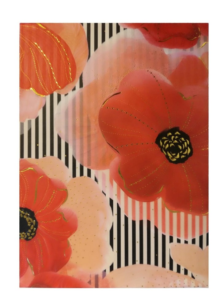 Agenda A6 embosata Flower Red