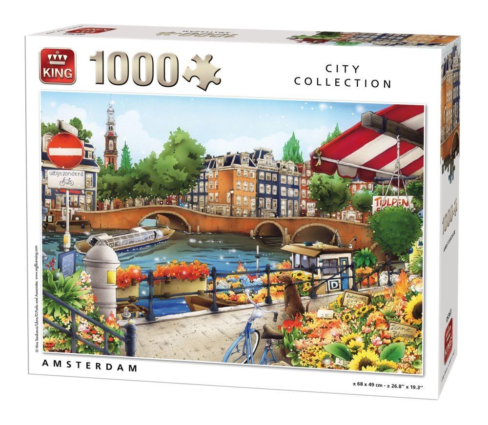 Puzzle 1000 piese Amsterdam Olanda - Nitzi.ro