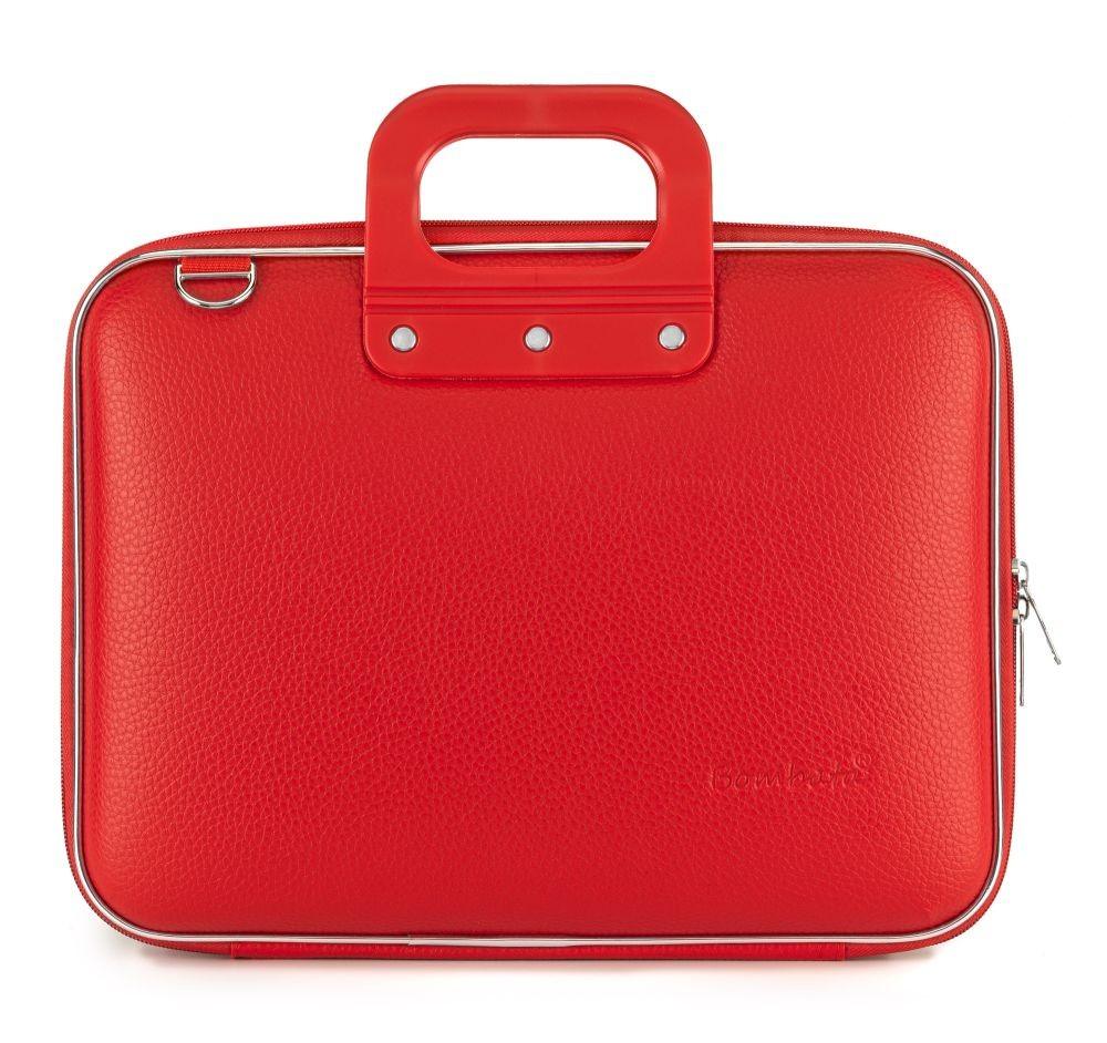 Geanta laptop 13 in business lux Medio Bombata-Rosu - Nitzi.ro