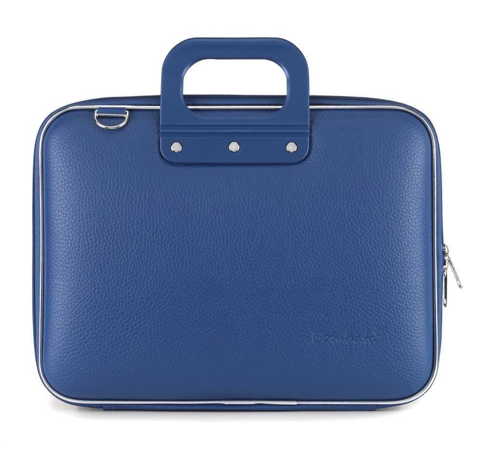 Geanta lux business laptop 13 in Medio Bombata-Albastru cobalt - Nitzi.ro