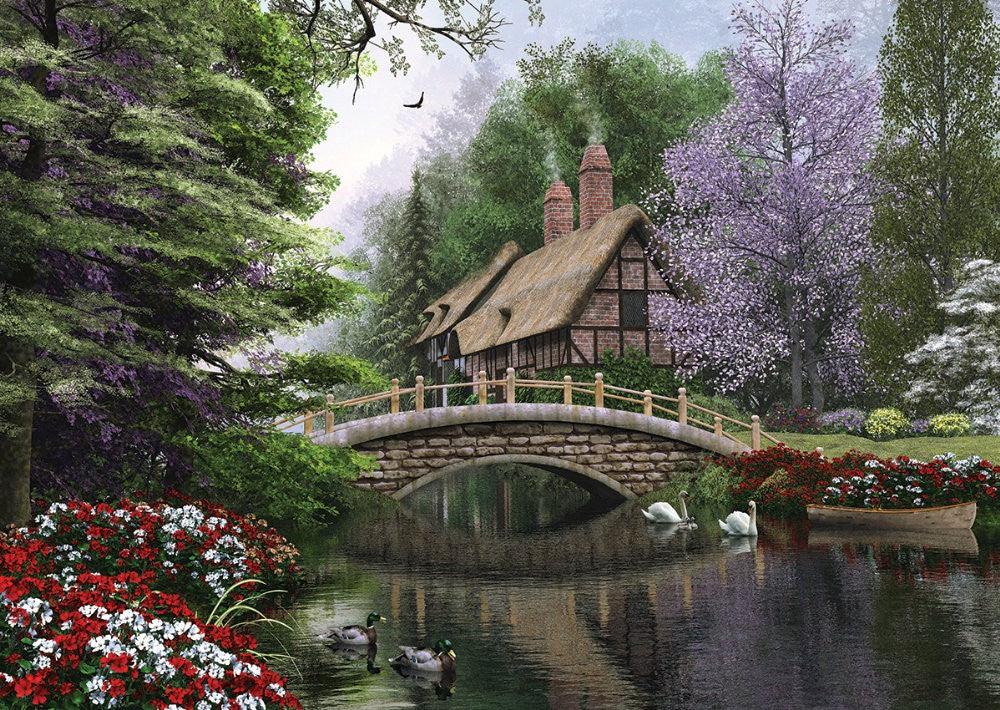 Puzzle 1500 piese - Stone Bridge