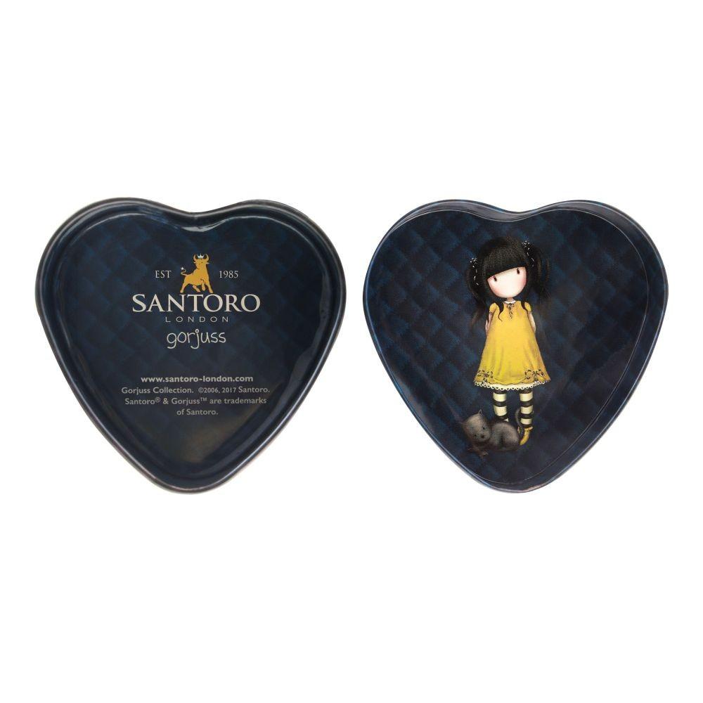 Gorjuss Tartan - Cutie forma inima - Ruby