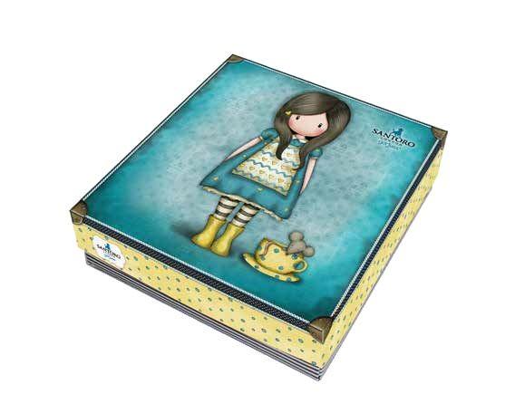 Pijama pentru dama Santoro Gorjuss The Little Friend, scurte - Nitzi.ro