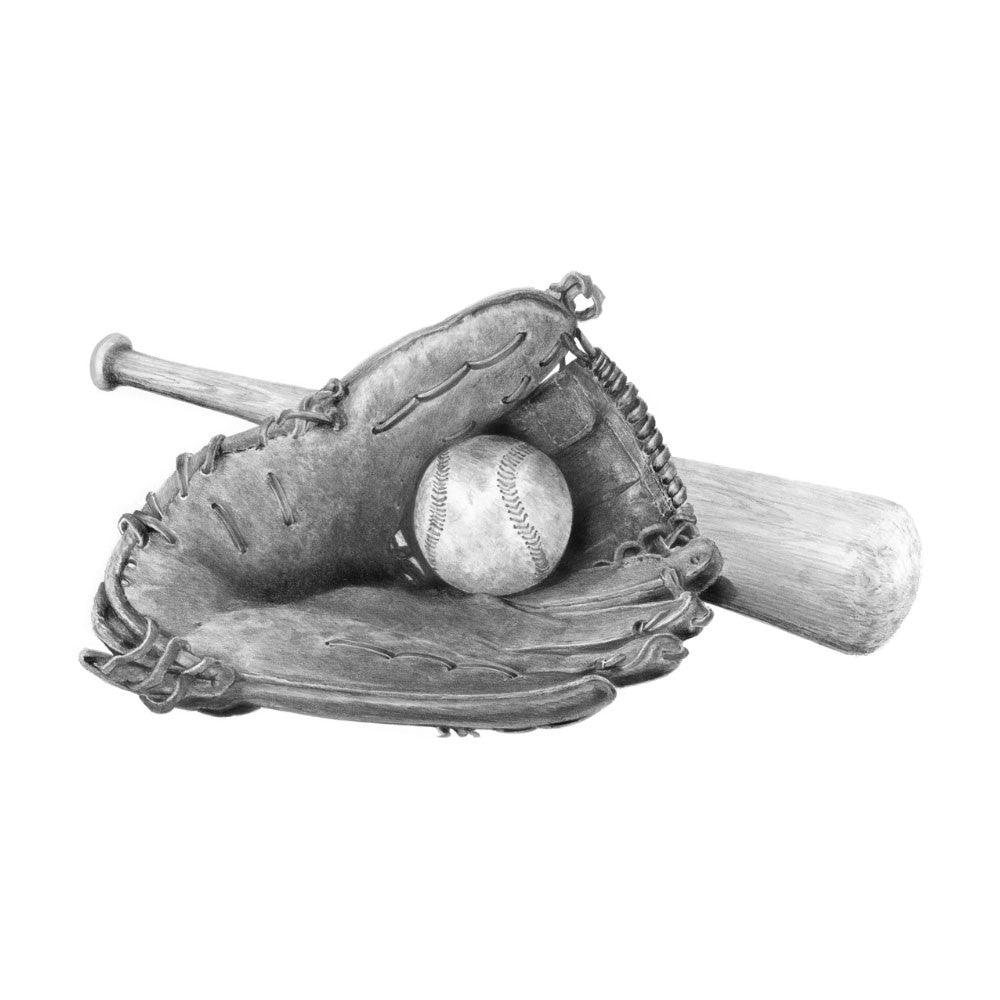 Set pentru realizarea unui desen in creion - Set Baseball - Nitzi.ro