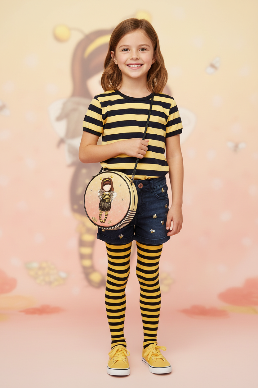 Geanta rotunda de 22 cm cu imprimeu Gorjuss Bee Loved