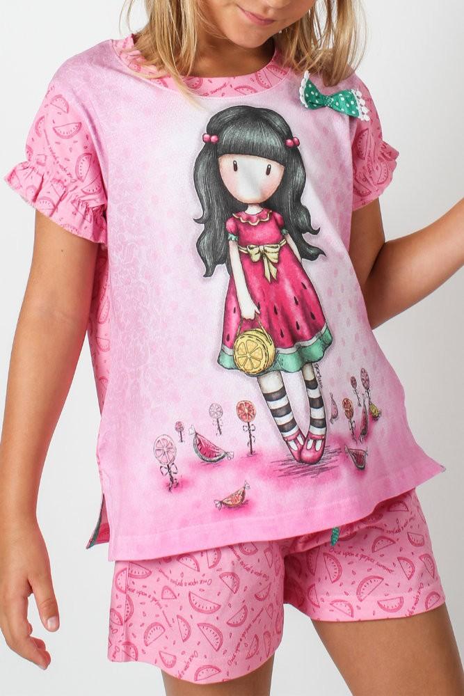 Pijama copii cu tricou Gorjuss Every Summer Has A Story, scurta - Nitzi.ro