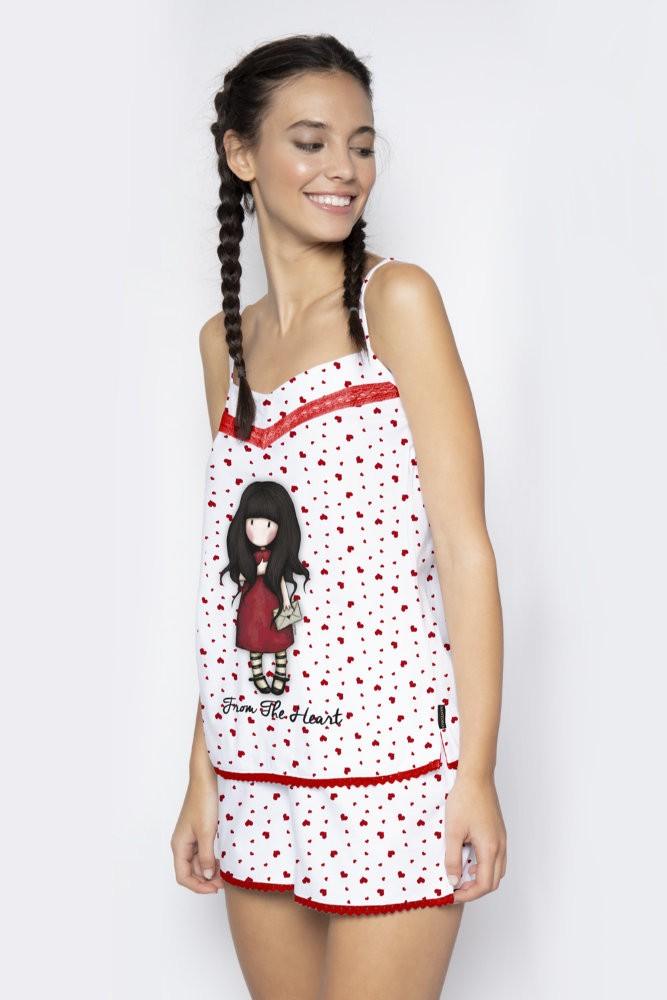 Pijama dama cu maiou Gorjuss From the Heart, scurta - Nitzi.ro