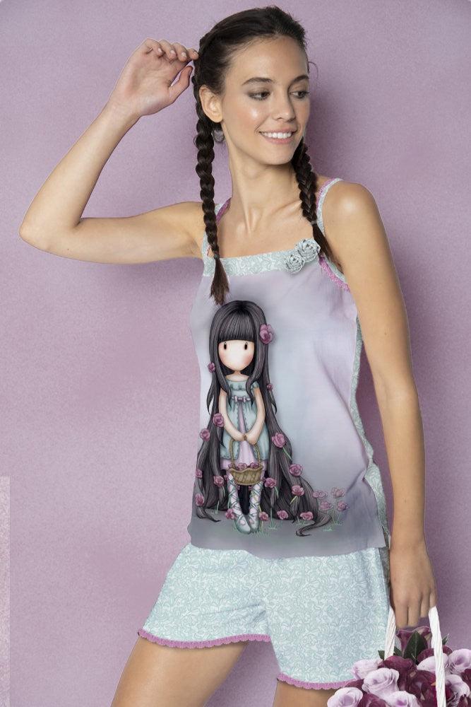Pijama dama cu maiou Gorjuss Rosebud, scurta - Nitzi.ro