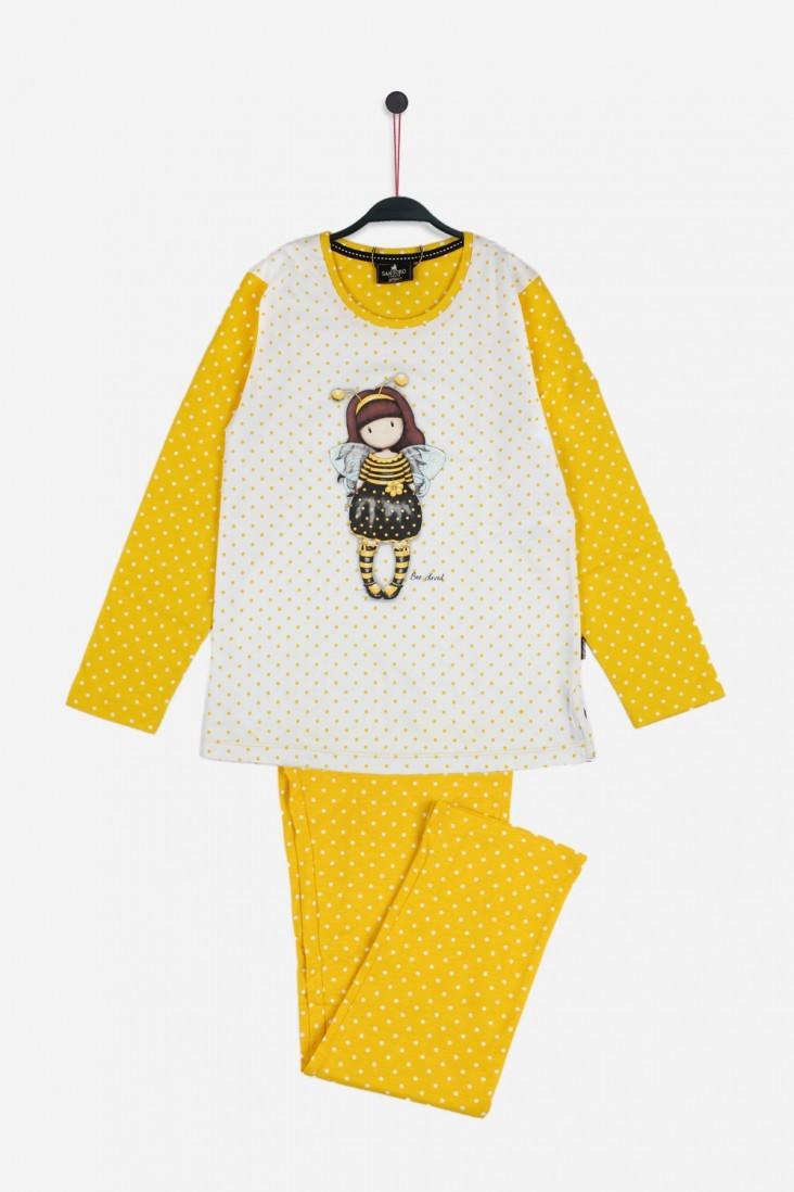 Pijama dama Gorjuss Bee Loved, lungi - Nitzi.ro