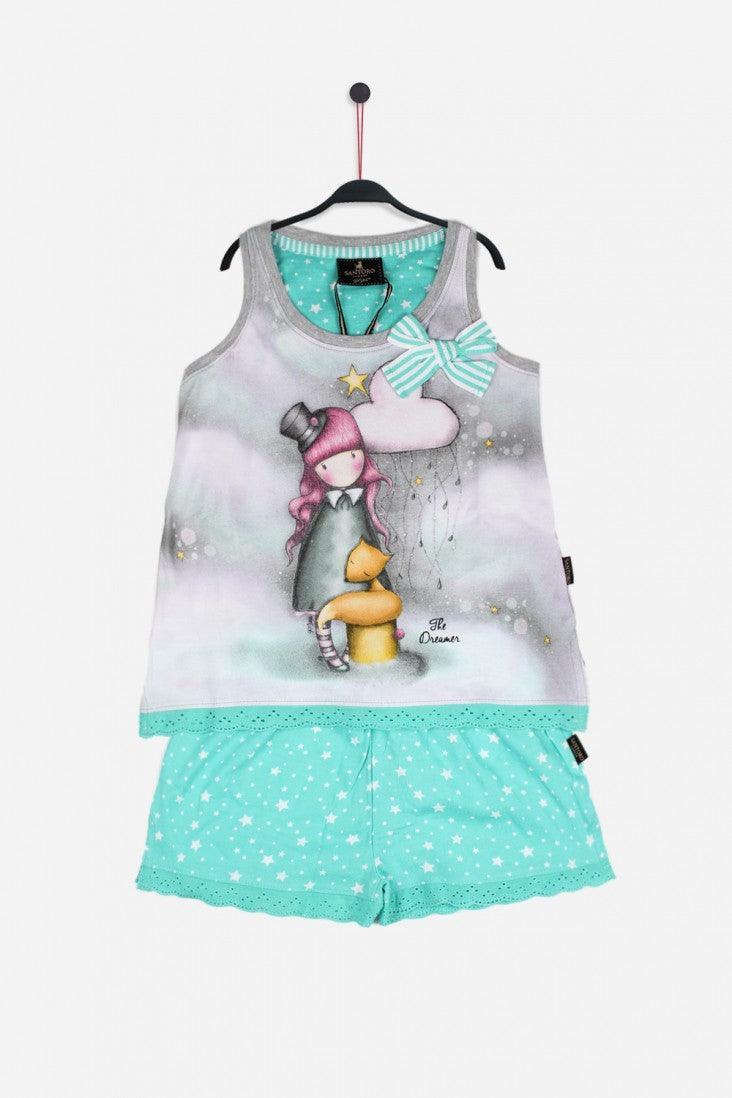 Pijama copii cu maiou Gorjuss The Dreamer, scurta - Nitzi.ro