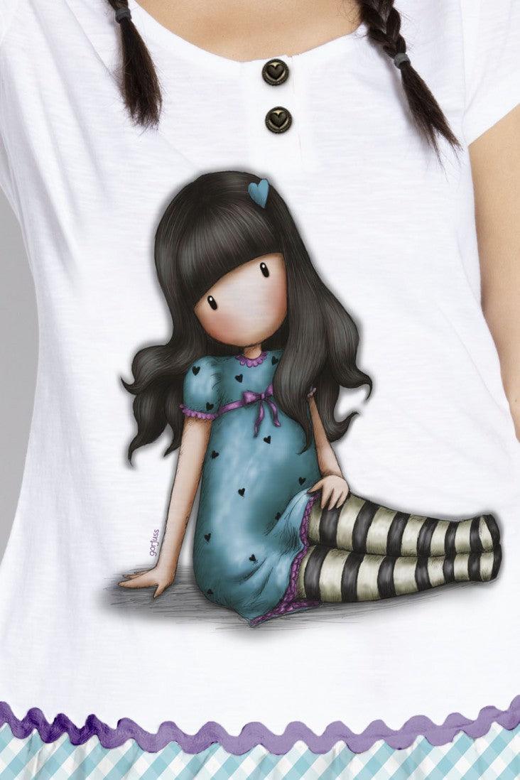 Pijama dama cu tricou Gorjuss Sitting Pretty, scurte - Nitzi.ro