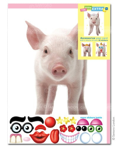 Felicitare amuzanta Little Extra Porc
