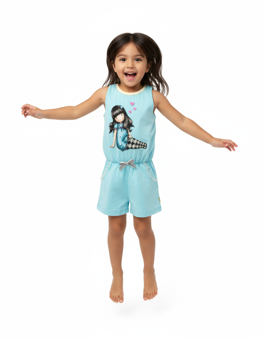 alopetă ușoară pentru fete, model Gorjuss albastru pentru 6 ani