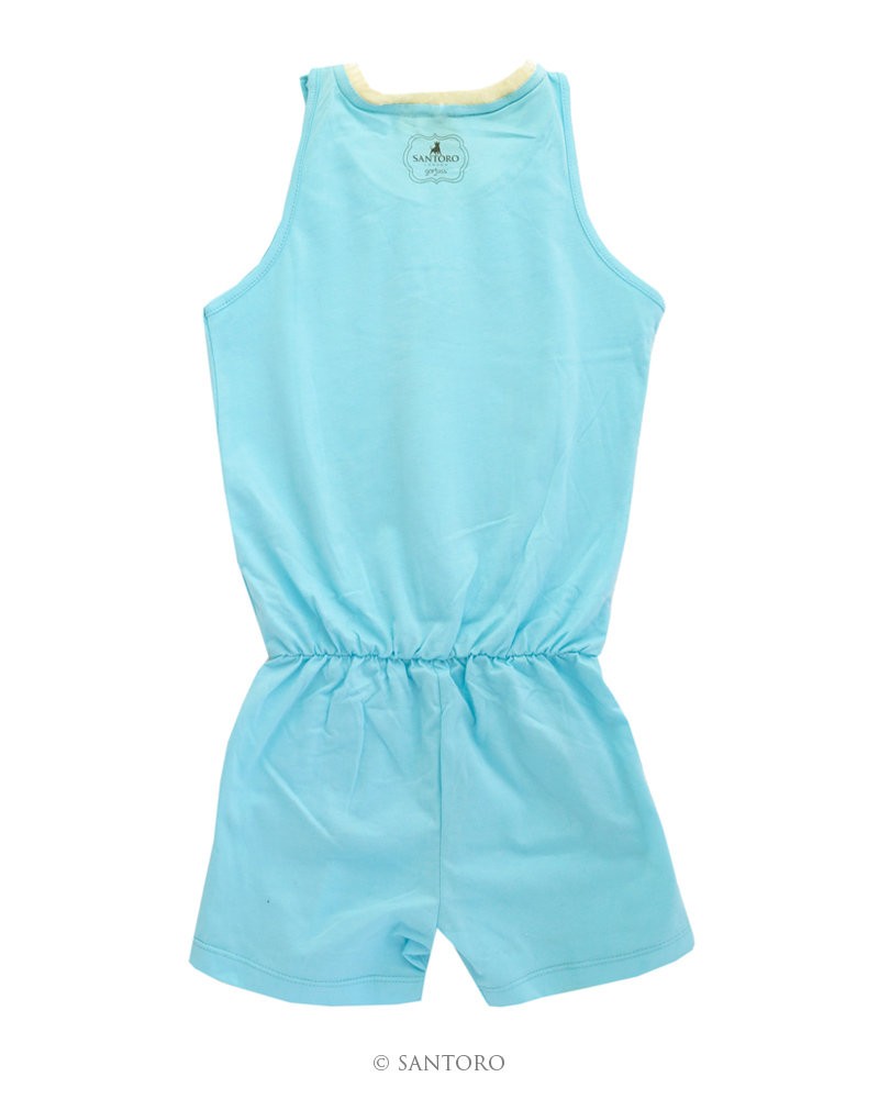 salopetă fete albastră din bumbac 100%, Gorjuss