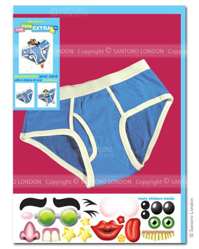 Felicitare amuzanta Little Extra Pantaloni scurti